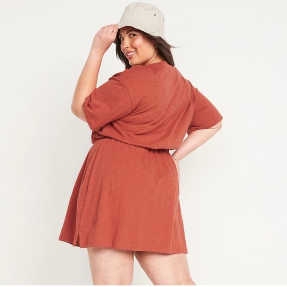 Old Navy Waist-Defined Slub-Knit Mini Dress for Women! Bathing Cover! XL - Picture 8 of 14